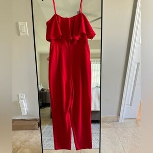 Red jumpsuit!